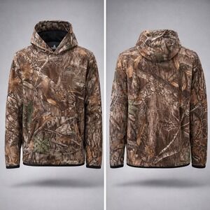 Realtree Camouflage Hoodie with Green and Brown Accents